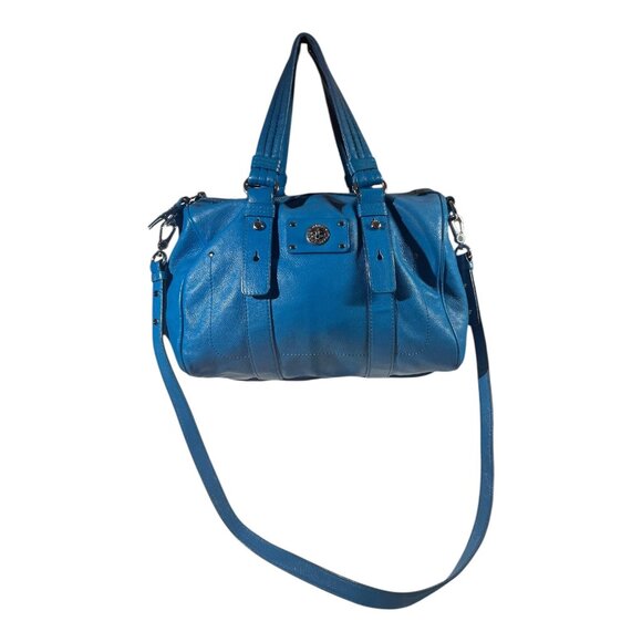 Marc by Marc Jacobs Totally Turnlock Shifty Satchel Blue 100% Cowhide Leather - Picture 3 of 12